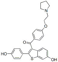 CAS#: 63676-25-5， [6-Hydroxy-2-(4-hydroxyphenyl)benzo[b]thien-3-yl][4-[2-(1-pyrrolidinyl)ethoxy]phenyl]-Methanone