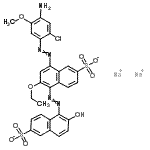 CAS#: 6369-27-3， Disodium 8-[(4-Amino-2-Chloro-5-Methoxyphenyl)Diazenyl]-6-Ethoxy-5-[(2-Hydroxy-6-Sulfonato-1-Naphthyl)Diazenyl]-2-Naphthalenesulfonate
