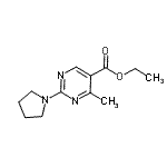 CAS#: 637003-39-5， ethyl 4-methyl-2-pyrrolidin-1-yl-pyrimidine-5-carboxylate