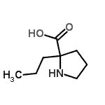 结构式 CAS# 637020-45-2, 2-丙基吡咯烷-2-羧酸