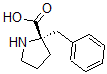 结构式 CAS# 637020-57-6, 2-(苯基甲基)-D-脯氨酸