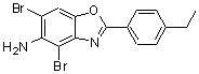 CAS 登录号：637302-98-8， 4,6-二溴-2-(4-乙基苯基)-1,3-苯并恶唑-5-胺