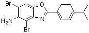 CAS#: 637302-99-9， 4,6-Dibromo-2-(4-isopropylphenyl)-1,3-benzoxazol-5-amine