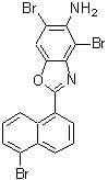 CAS#: 637303-04-9， 4,6-Dibromo-2-(5-bromo-1-naphthyl)-1,3-benzoxazol-5-amine