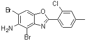 CAS#: 637303-16-3， 4,6-Dibromo-2-(2-chloro-4-methylphenyl)-1,3-benzoxazol-5-amine