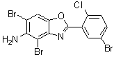 CAS#: 637303-18-5， 4,6-Dibromo-2-(5-bromo-2-chlorophenyl)-1,3-benzoxazol-5-amine