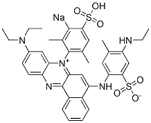 CAS#: 6378-87-6， 9-(Diethylamino)-7-(2,6-dimethyl-3-sulfophenyl)-5-[[4-(ethylamino)-5-methyl-2-sulfophenyl]amino]-Benzo[a]phenazinium inner salt, sodium salt