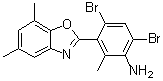 CAS#: 638159-13-4， 4,6-Dibromo-3-(5,7-dimethyl-1,3-benzoxazol-2-yl)-2-methylaniline
