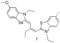 CAS#: 63816-16-0， 3-Ethyl-2-[2-[(3-Ethyl-5-Methoxy-3H-Benzoselenazol-2-Ylidene)Methyl]But-1-Enyl]-6-Methylbenzothiazolium Iodide