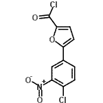 结构式 CAS# 638160-09-5, 5-(4-氯-3-硝基苯基)-2-糠酰氯