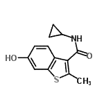 CAS#: 638216-97-4， N-cyclopropyl-6-hydroxy-2-methyl-benzothiophene-3-carboxamide