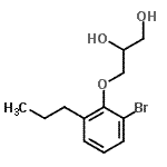 CAS#: 63834-60-6， 3-(2-Bromo-6-Propylphenoxy)-1,2-Propanediol