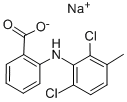 structure of CAS# 6385-02-0, Meclofenamate Sodium;Sodium 2-[(2,6-Dichloro-3-Methyl-Phenyl)Amino]Benzoate;Ncgc00094073-02;Anthranilic Acid, N-(2,6-Dichloro-M-Tolyl)-, Monosodium Salt
