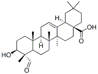 CAS#: 639-14-5， (3beta, 4alpha)-3-Hydroxy-23-Oxoolean-12-En-28-Oic Acid