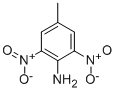 structure of CAS# 6393-42-6, 2,6-Dinitro-p-Toluidine;4-Methyl-2,6-Dinitro-Aniline;(4-Methyl-2,6-Dinitro-Phenyl)Amine;Inchi=1/C7h7n3o4/C1-4-2-5(9(11)12)7(8)6(3-4)10(13)14/H2-3H,8H2,1H