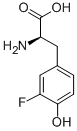 structure of CAS# 64024-06-2, 3-Fluoro-D-Tyrosine;(2R)-2-Amino-3-(3-Fluoro-4-Hydroxy-Phenyl)Propanoic Acid;(2R)-2-Amino-3-(3-Fluoro-4-Hydroxy-Phenyl)Propionic Acid;D-3-Fluorotyrosine