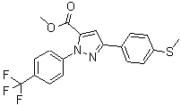 CAS#: 640727-84-0， Methyl 3-[4-(methylsulfanyl)phenyl]-1-[4-(trifluoromethyl)phenyl]-1H-pyrazole-5-carboxylate