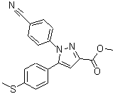 CAS#: 640727-98-6， Methyl 1-(4-cyanophenyl)-5-[4-(methylsulfanyl)phenyl]-1H-pyrazole-3-carboxylate