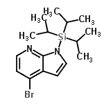 结构式 CAS# 640735-24-6, 4-溴-1-(三异丙基硅烷基)-1H-吡咯并[2,3-b]吡啶