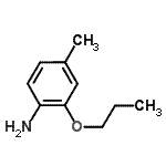 structure of CAS# 640767-75-5, 4-Methyl-2-propoxyaniline;4-methyl-2-propoxyaniline;MFCD08688376