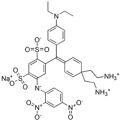 CAS#: 6416-29-1， Hydrogen [4-[4-(Diethylamino)-5'-(2,4-Dinitroanilino)-2',4'-Disulphonatobenzhydrylidene]Cyclohexa-2,5-Dien-1-Ylidene]Diethylammonium, Monosodium Salt
