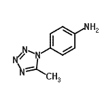 结构式 CAS# 64170-55-4, 4-(5-甲基-1H-四唑-1-基)苯胺