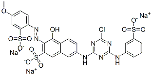 CAS#: 64181-81-3， Trisodium 7-[[4-Chloro-6-[(3-Sulphonatophenyl)Amino]-1,3,5-Triazin-2-Yl]Amino]-4-Hydroxy-3-[(4-Methoxy-2-Sulphonatophenyl)Azo]Naphthalene-2-Sulphonate