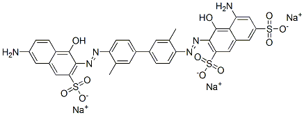 CAS#: 6420-22-0， Trisodium 5-Amino-3-[[4'-[(6-Amino-1-Hydroxy-3-Sulphonato-2-Naphthyl)Azo]-3,3'-Dimethyl[1,1'-Biphenyl]-4-Yl]Azo]-4-Hydroxynaphthalene-2,7-Disulphonate