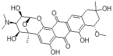 CAS#: 64267-47-6， (2R)-4alpha-(Dimethylamino)-3,4,5,6,11,12,13,14-Octahydro-3beta,5beta,8,10,13alpha-Pentahydroxy-11beta-Methoxy-6,13-Dimethyl-2alpha,6alpha-Epoxy-2H-Naphthaceno[1,2-b]Oxocin-9,16-Dione