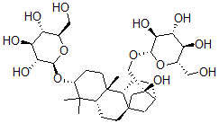 CAS#: 64280-16-6， Kaurane-3,16,17-Triol-3-O-beta-Glucopyranosyl-17-O-beta-Glucopyranoside