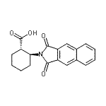structure of CAS# 642995-16-2, (1S,2S)-2-(1,3-Dioxo-1,3-dihydro-2H-benzo[f]isoindol-2-yl)cyclohexanecarboxylic acid;(1S,2S)-2<wbr>-(Naphtha<wbr>lene-2,3-<wbr>dicarboxi<wbr>mido)cycl<wbr>ohexaneca<wbr>rboxylic <wbr>Acid