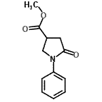 结构式 CAS# 64320-92-9, 甲基5-氧代-1-苯基-3-吡咯烷羧酸酯