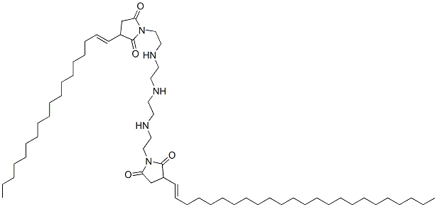 CAS#: 64347-09-7， 1-[2-[[2-[[2-[[2-[2,5-Dioxo-3-(Tetracosenyl)-1-Pyrrolidinyl]Ethyl]Amino]Ethyl]Amino]Ethyl]Amino]Ethyl]-3-(Octadecenyl)Pyrrolidine-2,5-Dione