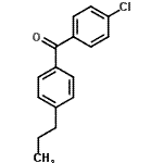 结构式 CAS# 64357-63-7, (4-氯苯基)(4-丙基苯基)甲酮