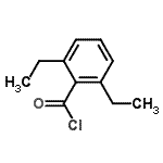 结构式 CAS# 64359-02-0, 2,6-二乙基苯甲酰氯化物