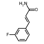 structure of CAS# 64379-96-0, (2E)-3-(3-Fluorophenyl)acrylamide;2-PROPENAMIDE, 3-(3-FLUOROPHENYL)-;3- -2-PROPENAMIDEPREDO&;3-(3-Fluorophenyl)-2-propenamide, predominantly trans