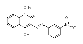CAS 登录号：6439-53-8， 4-羟基-1-甲基-3-[(3-硝基苯基)偶氮]-2-喹诺酮