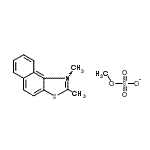 structure of CAS# 64415-17-4, 1,2-Dimethylnaphtho[1,2-d][1,3]thiazol-1-ium methyl sulfate;2,3-DIMETHYLNAPHTHO[1,2-D]THIAZOLIUMMETHYLSULFATE