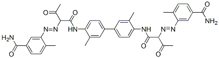 CAS#: 64441-14-1， N,N'-(3,3'-Dimethyl(1,1'-Biphenyl)-4,4'-Diyl)Bis(2-((5-Carbamyl-2-Methylphenyl)Azo)-3-Oxobutanamide)