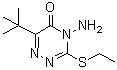 结构式 CAS# 64529-56-2, 4-氨基-6-叔丁基-3-(乙硫基)-1,2,4-三嗪-5(4H)-酮
