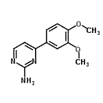 结构式 CAS# 645401-61-2, 4-(3,4-二甲氧基苯基)-2-嘧啶胺