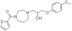 CAS#: 646455-98-3， {4-[2-Hydroxy-3-(4-methoxyphenoxy)propyl]-1,4-diazepan-1-yl}(2-thienyl)methanone