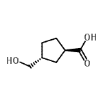CAS#: 64658-14-6， (1R,3R)-3-(Hydroxymethyl)cyclopentanecarboxylic acid