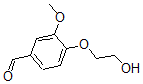 structure of CAS# 64673-04-7, 4-(2-Hydroxyethoxy)-3-Methoxy-Benzaldehyde