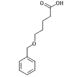 structure of CAS# 64740-39-2, 5-(Benzyloxy)pentanoic acid;5-(BENZYLOXY)PENTANOICACID;5-benzyloxypentanoic acid;InChI=1/C<wbr>12H16O3/c<wbr>13-12(14)<wbr>8-4-5-9-1<wbr>5-10-11-6<wbr>-2-1-3-7-<wbr>11/h1-3,6<wbr>-7H,4-5,8<wbr>-10H2,(H,<wbr>13,14)/f/<wbr>h13H