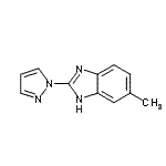 CAS 登录号：6488-89-7， 5-甲基-2-(1H-吡唑-1-基)-1H-苯并咪唑