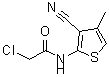 structure of CAS# 648859-02-3, 2-Chloro-N-(3-cyano-4-methyl-2-thienyl)acetamide;2-chloro-N-(3-cyano-4-methylthien-2-yl)acetamide;MFCD00104996;N1-(3-Cyano-4-methylthien-2-yl)-2-chloroacetamide