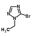 structure of CAS# 64907-55-7, 5-Bromo-1-ethyl-1H-1,2,4-triazole;1H-1,2,4-triazole, 5-bromo-1-ethyl-;1H-1,2,4-Triazole,5-bromo-1-ethyl-;5-Bromo-1-ethyl-1H-1,2,4-triazole #