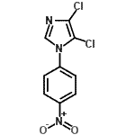structure of CAS# 649579-09-9, 4,5-Dichloro-1-(4-nitrophenyl)-1H-imidazole;1H-IMIDAZOLE,4,5-DICHLORO-1-(4-NITROPHENYL)-;4,5-dichloro-1-(4-nitrophenyl)imidazole;MFCD00123054