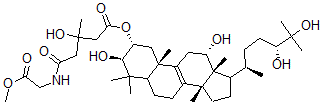 CAS#: 64971-23-9， (24R)-5alpha-Lanost-8-Ene-2alpha,3beta,12alpha,24,25-Pentol 2-[3-Hydroxy-5-[(2-Methoxy-2-Oxoethyl)Amino]-3-Methyl-5-Oxopentanoate]
